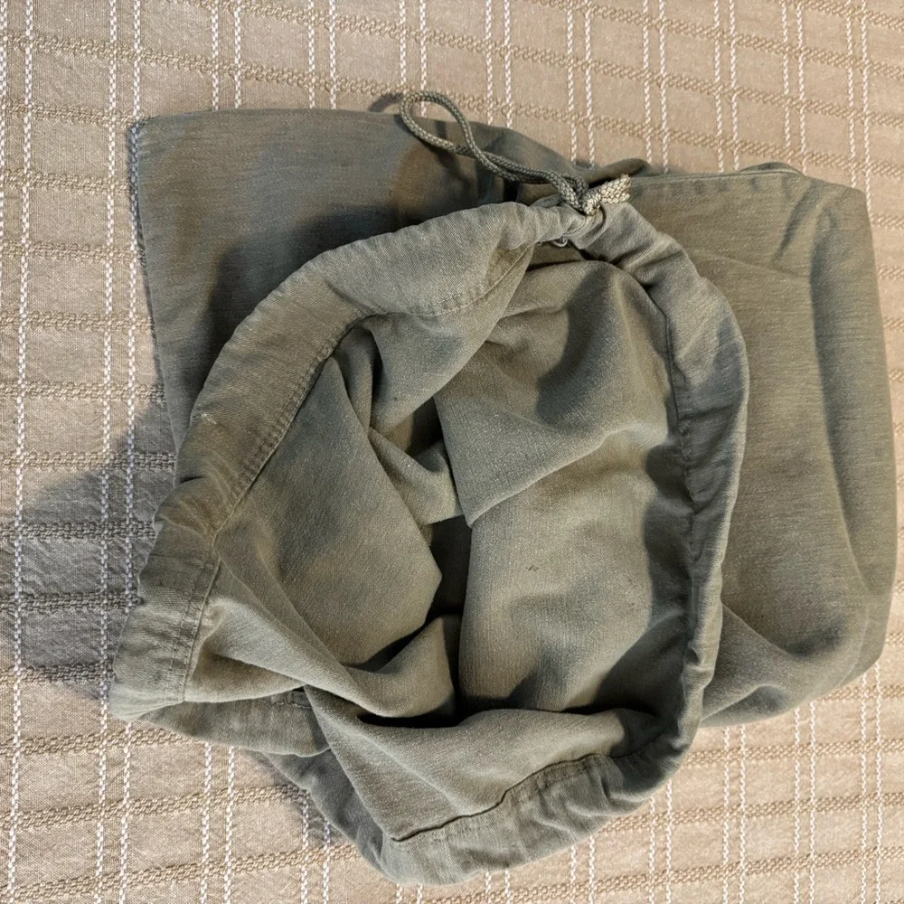 Vintage Gray/green Laundry Bag Handmade! Heavy Duty!